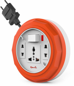 Fybros Comex 2 Pin Extension Board Flex Box 5 Meter Power Cable (Multicolor) 3 Socket Extension Boards