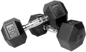 EXTREME FIT 30 Kg X 2 = 60Kg Hexa Dumbbells Fixed Weight Dumbbell