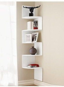 Umar Enterprises Wall shelf Zig zeg shelves corner rack shelf MDF Living room & Bedroom MDF (Medium Density Fiber) Wall Shelf