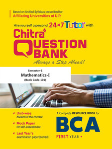 Chitra Question Bank For BCA Mathematics -I - First Year (1 Semester ...