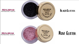 REALSPAR BLACK AND ROSE GLITTER PACK OF 2