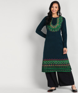 Anmi Floral Print Women Straight Kurta