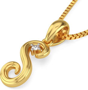 Joyalukkas Alphabetic Collection Letter 'S' 22kt Yellow Gold Pendant