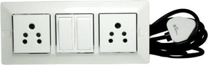 JELECTRICALS Modular Extension Board With 15 Meter Long Wire With 2 Branded Switch 2  Socket Extension Boards
