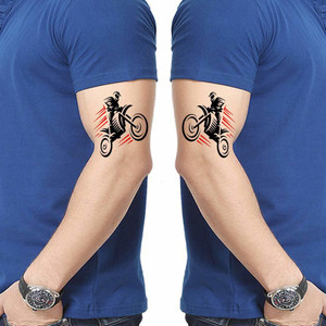 komstec Bike Rider Temporary Tattoo Stickers For Male And Female Fake ...
