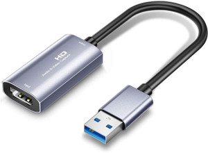 Tobo HDMI Cable 0.05 m 4K HDMI Video Game Capture Card, HDMI to USB 3.0 1080P Game Capture Card, Audio Video Capture Recorder Device for Gaming Teaching Conference Broadcasting (USB3.0-HD4K)