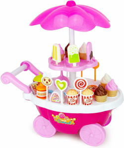 himanshu tex Luxury Sweet 39 pcs ice cream and candy cart sweet shop with for kids