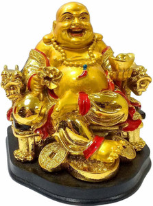 Ripe India Exclusive Feng Shui Lucky Laughing Buddha Decorative Showpiece  -  7 cm
