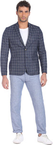 ARROW Checkered Single Breasted Casual Men Blazer