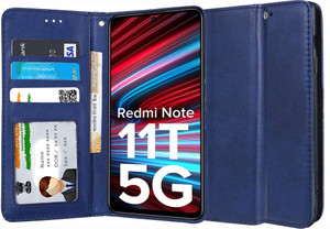 Custodia A Portafoglio In Pelle PU Con Flip Cover Per Xiaomi Redmi Note 11S 5G / Note 11T 5G, Con Slot Per Carte E Funzione Stand - 5