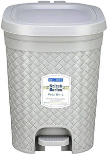 KOLORR 15 L Stitch Lightweight Pedal Pack of 1 Grey Wastebin without Inner, Home/Office डस्टबिन