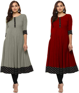 NATEK Women Printed Anarkali Kurta