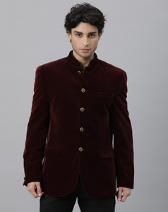 Rare Rabbit Solid Mandarin Casual Men Blazer