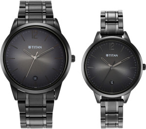 Titan 18062617NM01 Titan Bandhan Anthracite Dial Black Stainless Steel ...
