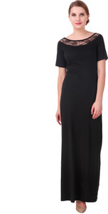 TADMOS Women Maxi Black Full Length Dress
