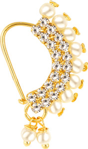 VIGHNAHARTA Pearl Gold-plated Plated Brass Nathiya