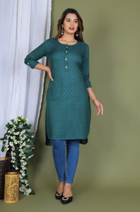GREYSHADE Women Printed Straight Kurta