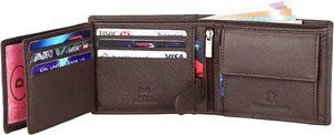 ree cope Men Casual, Trendy, Travel Brown Genuine Leather Wallet