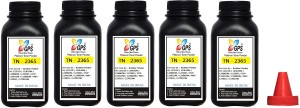 Black TN-2365 Toner Powder Compatible ForBrother DHL-L2321D, L2361DN, L2366DW, L2320d, DCP-L2541DW, L2520D, MFC-L2701D, L2701DW Pack Of 5 With Nozzle 100gm Each. Black Ink Toner Powder