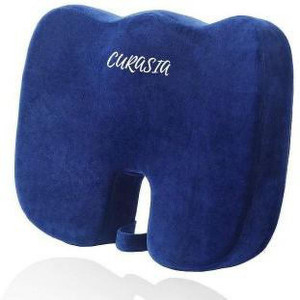 CURASIA Orthopedic Seat Cushion for Car and Wheel Chair - Washable & Breathable Cover Heel Support