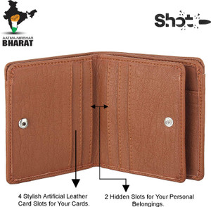 Shiv Men Black Artificial Leather Wallet - Image 3