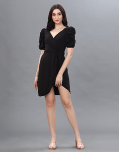 Selvia Women Bodycon Black Mini/Short Dress