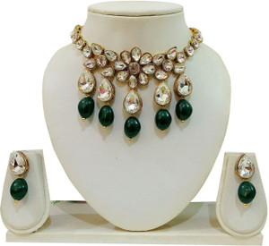 JN Handicraft Metal Copper Multicolor Jewellery Set