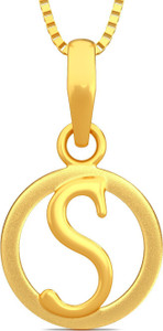 Joyalukkas Alphabetic Collection Gold Pendant Letter 'S' 22kt Yellow Gold Pendant