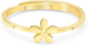 GIVA Sterling silver Golden Tiny Flower adjustable ring for women with 925 stamped Sterling Silver Rhodium Plated Ring