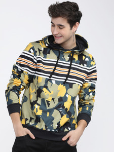 HIGHLANDER Full Sleeve Printed, Striped Men Sweatshirt