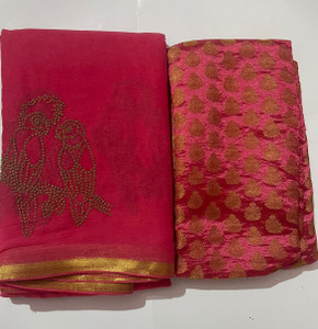 Durga Emporio Woven Bollywood Chiffon Saree