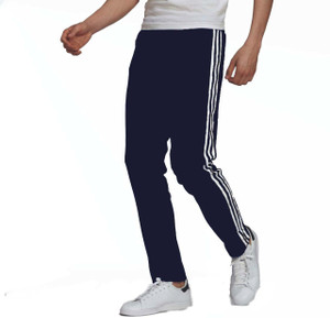 Kaff Striped Men Dark Blue Track Pants