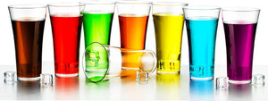 सेंट्रीकस Plastic Water Juice Wine Beer Glass Set Of 8 ग्लास सेट