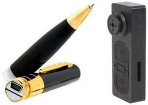 SATTOBISION Combo Of Pen and Button Audio Video Recording Spy Camera