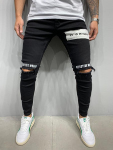 Star4well Slim Men Black Jeans