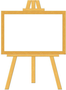 MOREL SQUARE SHAPE WRITING WHITE BOARD WITH TRIPOD EASEL WOODEN