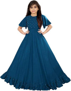 jatvedas Girls Maxi/Full Length Festive/Wedding Dress