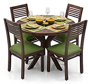 Krishna Wood Decor Sheesham Solid Wood Four Seater Dining Table Set With Four Chair For Dining Room Solid Wood 4 Seater Dining Set