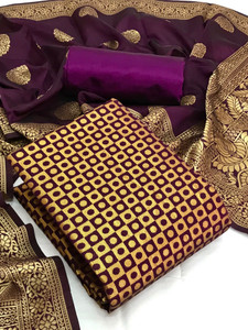 BHUMIKA CREATION Jacquard Solid, Embellished Salwar Suit Material