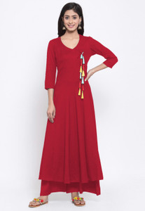 ZYXA Women Solid Anarkali Kurta