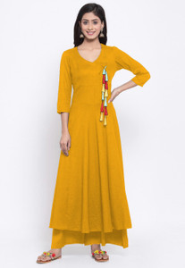 ZYXA Women Solid Anarkali Kurta