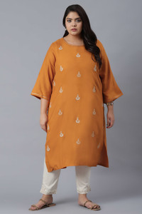 W Women Printed Straight Kurta