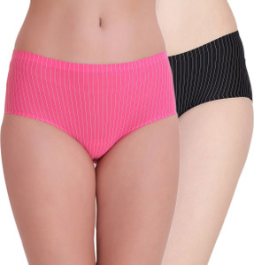 PLUMBURY Women Hipster Black, Pink Panty