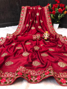 monoria Self Design Bollywood Art Silk Saree