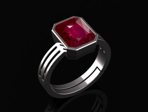 Pranjal Gems Original 8.25 Ratti 7.60 Ct Manik Ruby Gem Stone Ring With Leb Certificate Brass Ruby Ring