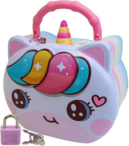 GAMLOID 1Pc Piggy Bank Money Collecting Box Unicorn Coin Children Room Birthday Gifts