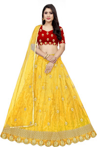 MOR FOR FAB Embroidered Semi Stitched Lehenga Choli