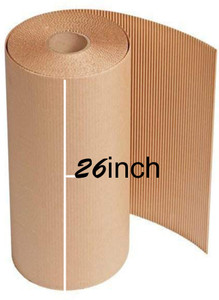 Shivarth Corrugated Cardboard Paper Roll Brown Paper for Packing and Crafting Roll Material Cardboard Roll 290 GSM ( 26 Inch x 5 Meter ) Packaging Box