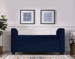 Trevi Polo Storage Bench Fabric Settee
