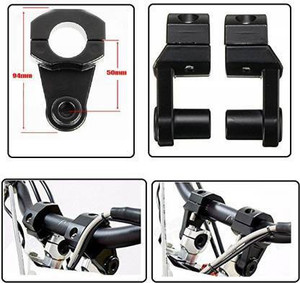 AOWBIKES UNIVERSAL HANDLE RAISER BLACK Handlebar Riser Kit